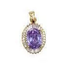 Sea Heart Shaped Sterling Silver Pendants With Real Shiny Blue Zircon And Clear Cystal thumbnail-1