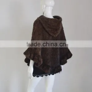 SJ467 2017 Newest Winter High Quality Cape Cape Mink Fur Coat Poncho for Women thumbnail-4