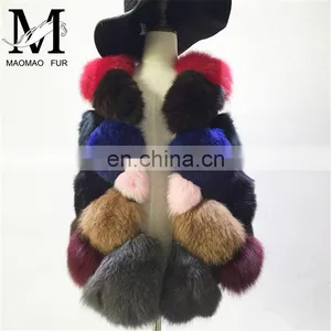 New Fashion Clothes Natural Fur Waistcoat Winter Women Warm Fur Real Fox Vest thumbnail-5