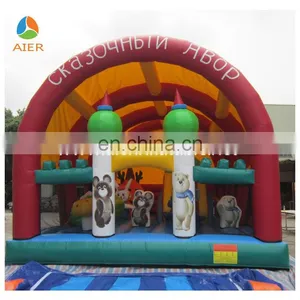 Yellow Interesting Animals Playfround Inflatable Playground Arch Cover for Kids thumbnail-1