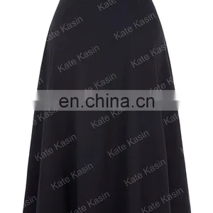 Kate Kasin Occident Women's High Stretchy Cotton High Waist A-line Flared Skirt KK000279-1 thumbnail-3