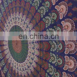 Indian Queen Size Mandala Tapestry, Wall Hanging, Hippie Bohemian Gypsy Bed Cover, Wall Hanging, Bed Sheet Beach Throw Textile thumbnail-2