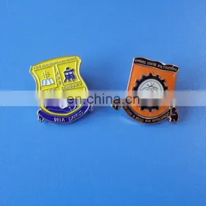 High Quanlity University School Logo Customized Special Design Soft Enamel Metal School Badge With Epoxy thumbnail-1