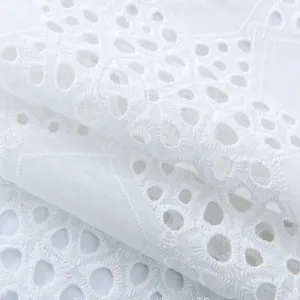African 100% Cotton Guipure Schiffli Lace Embroidery Fabric thumbnail-1