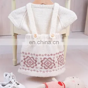 Knitted 100% Cotton Kid Girl Knitted 2pcs Set On SALE 2020 Knitted Top and Pant thumbnail-5