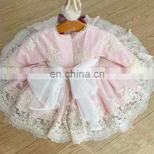 2020 New Autumn Baby Girls Dress Lace Stitching Vintage Spanish Lolita Princess Ball Gown Dress for Girl Vestidos thumbnail-2