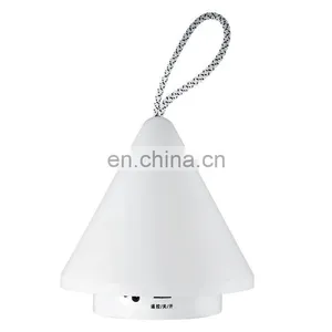 For Home Decoration Plastic White Table Light Pyramid Shaped Moveable Desk Lamp thumbnail-1