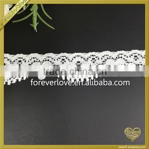 Bridal Scalloped Lace Trim Elegant Geometric Guipure Lace Fabric FLL-005 thumbnail-2