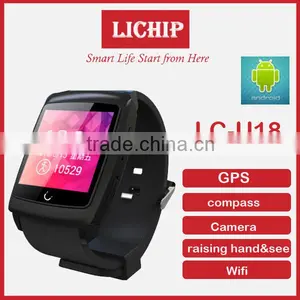 GPS Compass Wifi Raise Hand Light up Android System U18 Smart Watch thumbnail-3