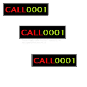 3.75mm Red Dot Matrix Double Color Digital LED Counter Display for Bank/Hospital/Supermarkrt thumbnail-1