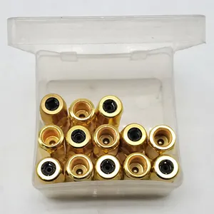 Manual Grease Coupler Fitting Metric 4-Prong 1/8 pt Galvanized Gold Plated Grease Coupler thumbnail-1