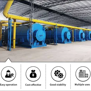 Recycling Waste Tire Plastic to Synthetic Diesel Fuel Oil Pyrolysis Machine With Installation thumbnail-1