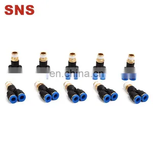Manufacturer Wholesale SNS SPLL Series Pneumatic Elbow Male Thread Quick Connect Pipe Fittings Tube Joints thumbnail-1