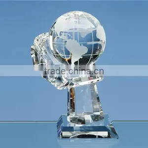 Trophy Souvenir Crystal Trophy on Crystal Hand thumbnail-1