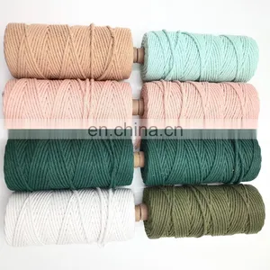 Natural Pure Mixed Polyester Cotton Rope Woven 6MM thumbnail-1