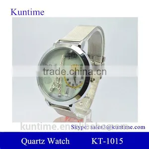 Express Crystal Eiffel Tower Image Ladies Wrist Watches Quartz Watch thumbnail-1
