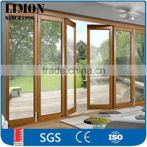 High Quality Aluminum Interior Glass Folding Door With Laminated Glass thumbnail-1