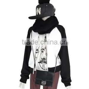 In the Fall of the New Female Fashion Leisure Short Coat Black and White Stitching Fleece Jacket Dress thumbnail-3