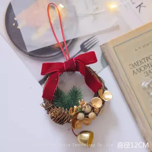 Luxury Christmas Ornaments: Bells, Pinecones & Embroidered Bows for Commercial Scenes thumbnail-2