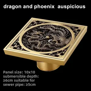 Antique Carved European-Style European-Style Odor-Proof Insect-Resistant for Modern Household Bathroom Hotel Shower Washing Machine thumbnail-1