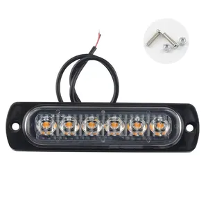 6SMD LED Surface Mount Amber Red White LED Clearance Markers Bullet Lights Side Lights Trailer Warning Light thumbnail-1
