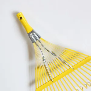 Heavy Duty Garden Rake Lawn Rake Metal Rake 18 Teeth Steel Rake for Leaves Yard Cleaning Farm Garden Agricultural Tools thumbnail-2