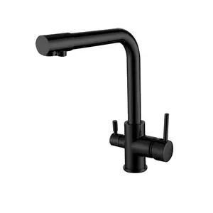 Kitchen Faucet Brushed Nickel Stainless Steel, Single Handle Classic Sink Faucet for Farmhouse Bar Laundry Room RV thumbnail-1