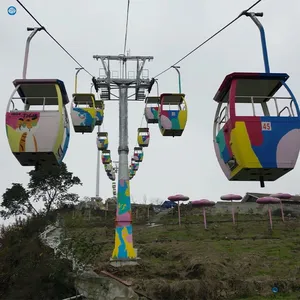 Dq Commercial Amusement Park Steel Cable Car-Themed Decor Safety Features All Ages 100-500kg Capacity 5-10 Passengers Compact Cable Car thumbnail-4