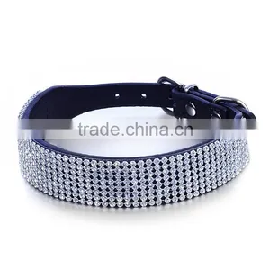 Pet Supplies Wholesale Imitation Leather Mesh Diamond Pet Dog Collar thumbnail-1