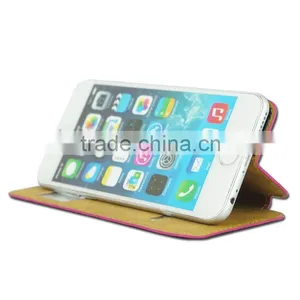 Guangzhou Wholesale Price Fashionable Foldable Stand Card Holder Mobile Phone Leather Case For IPhone 6plus thumbnail-5