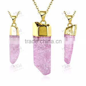 Nice Pink Stone Necklace, Hot Sale Natural Make Stone Necklace With Stone thumbnail-1