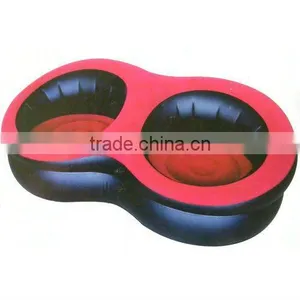 PVC Inflatable Flocked Sofa 2 Person Round thumbnail-1