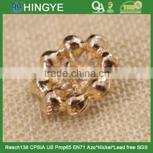 Gold Plating Wholesale Rhinestone Flower Button 15772-1 thumbnail-4