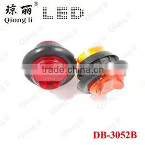 3/4 Inch Mini Round Led Side Marker Lights With Rubber Grommets thumbnail-1