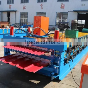 Corrugated Sheet Metal Roof Making Machine, Double Layer for Corrugated and Trapezoidal Roof Tile Machine Most Popular thumbnail-2