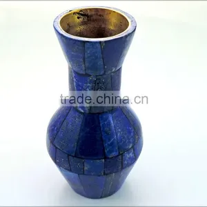 Lapis Lazuli Hand Made Vase thumbnail-1