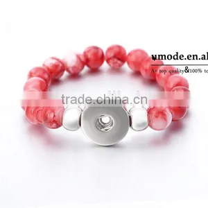 2015 Interchangeable Beads Snap Jewelry Button Bracelets 18mm Ginger Snap Button Bracelet Pulseras Bead Snap Bracelets thumbnail-3