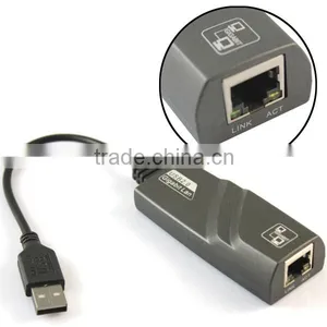High Speed USB 2.0 to 10/100/1000Mbps Ethernet RJ45 Gigabit Lan Adapter thumbnail-1