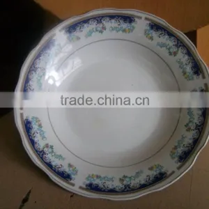 Mid East Hot Design Ceramic Deep Cut Edge Plate With Flower/lowest Price Soup Plate thumbnail-1
