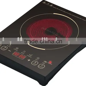 Fashion Design no Radiation High Quality 2000w Portable Glass Single Burner Glass Ceramic Cooktop thumbnail-4