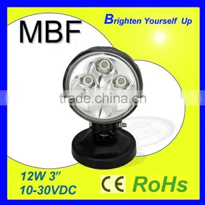 12W Round Mini LED Work Light Car Headlight LED Work Lamp thumbnail-1