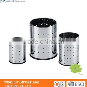 Galvanized Steel Trash Can Metal Waste Paper Basket thumbnail-1