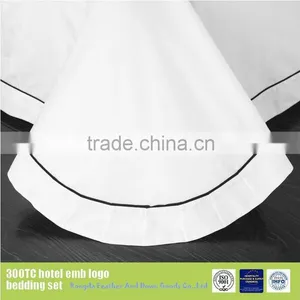 Embroidery Bed Sheet Luxury Hotel Bedding 100% Cotton Manufacturer in China thumbnail-3