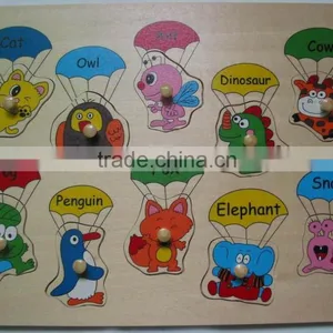Hot Selling Educational Wooden Toys Parachute Puzzle thumbnail-1