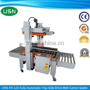 Used Fully Automatic Top-Bottom Drive Belt Carton Sealing Machine thumbnail-1