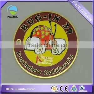 Custom Cloisonn Imitation Synthetic Enamel Brown Chocolate Gold Souvenir Pin Badge thumbnail-1
