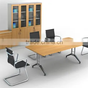 Office Desk Modern Meeting Table With Nickle Metal Legs thumbnail-4