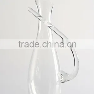 Romanian Import Glass Crystal Wine Decanter Carafe Barware thumbnail-1