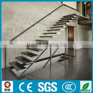 Invisible Single Stringer Stair for Floating Wood Staircase thumbnail-2