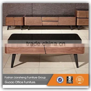 Cheap Living Room Furniture Nice Design Tea Table With Glass Top GACT016 thumbnail-2